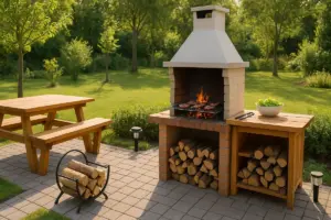 Zona barbecue in giardino: criteri progettuali per garantire sicurezza e praticità