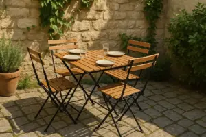 Set da pranzo per giardino piccolo: come scegliere tavoli e sedie salvaspazio