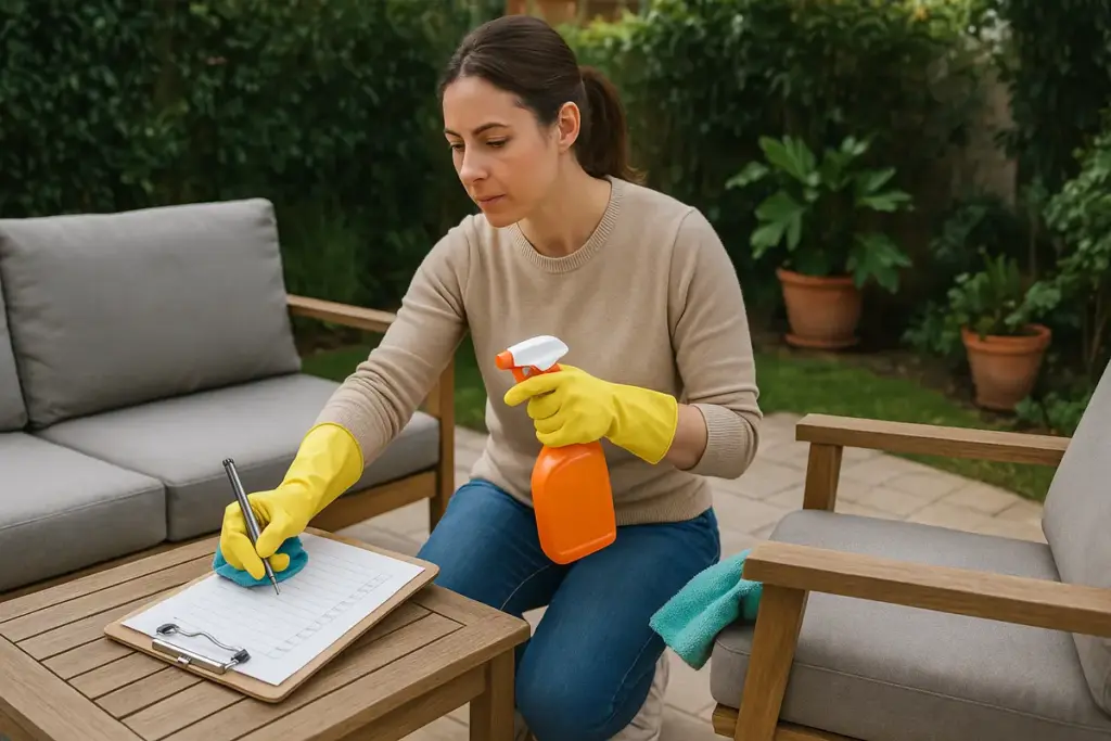 Pulizia stagionale dei mobili da patio: la checklist che fa risparmiare tempo ed energie