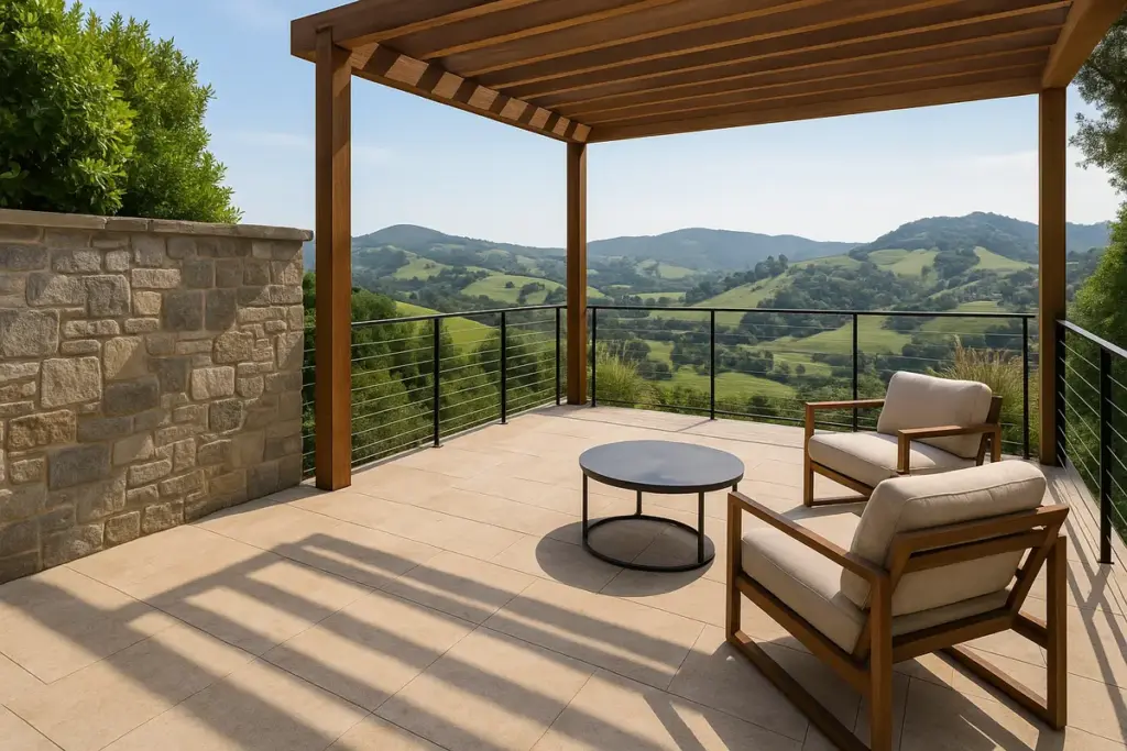 Progettare un patio panoramico: i dettagli che esaltano la vista senza rinunciare alla privacy