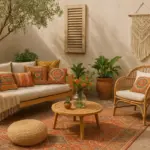 Come arredare un patio in stile boho-chic? Trucchi per un’atmosfera rilassata e colorata