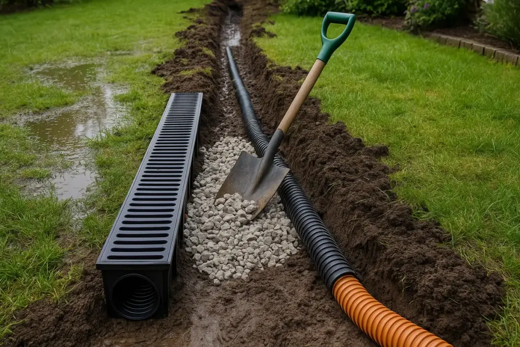 Gestire il drenaggio dell’acqua in giardino: la soluzione pratica contro ristagni e allagamenti
