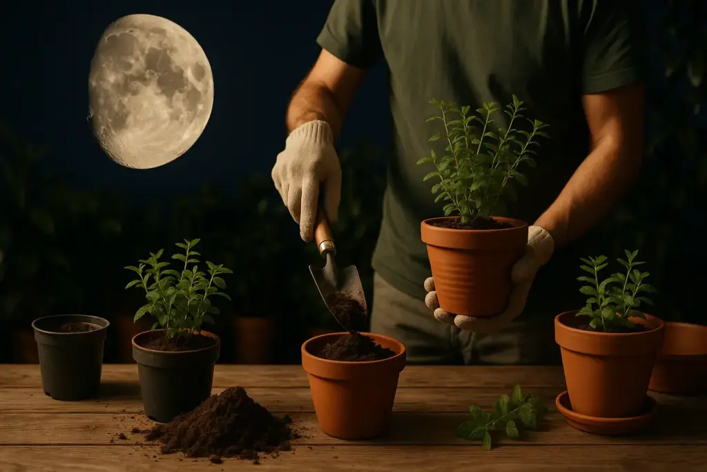 Luna calante: i giorni che i vivaisti di una volta sceglievano per i travasi estivi
