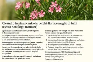 Oleandro in piena canicola: perché fiorisce meglio di tutti (e cosa non fargli mancare)