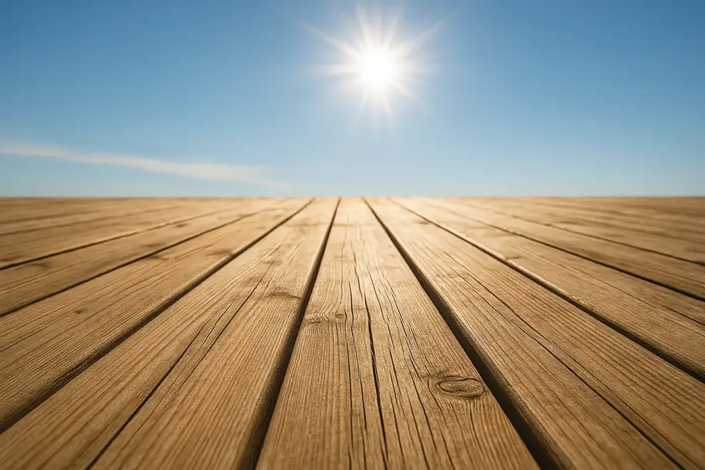 Il legno del terrazzo sotto il sole d’agosto: proteggerlo ora o piangerlo a settembre