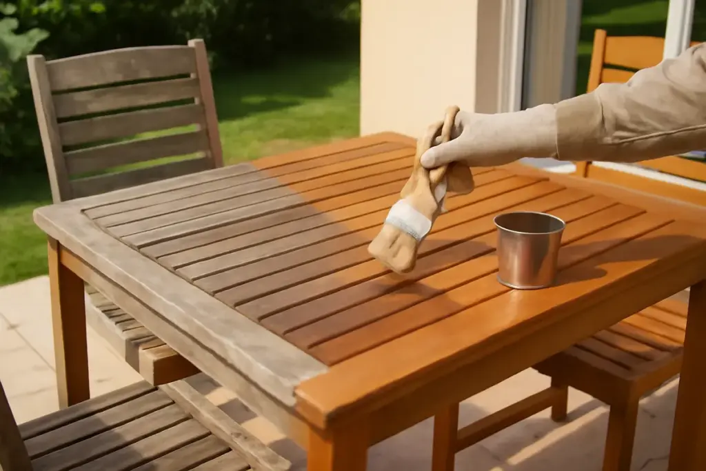 Olio o vernice per mobili da patio in legno: quello che cambia davvero nel tempo