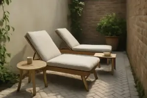 Arredi da relax per cortile stretto: come sistemare sdraio e tavolini senza ingombrare