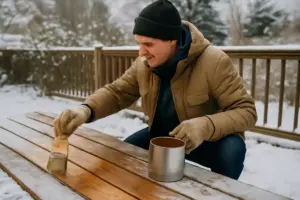 Trattamento del legno da esterno in inverno: il momento giusto che in pochi rispettano