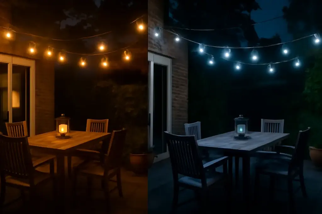 Illuminazione warm white o cold white per il patio: quale crea vera atmosfera