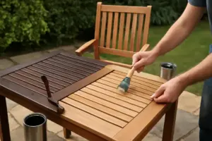 Verniciare o oliare i mobili da giardino in legno: la differenza sostanziale