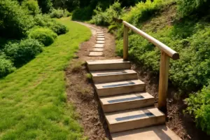 Percorsi in giardino su terreno in pendenza: come gestirli senza rischi