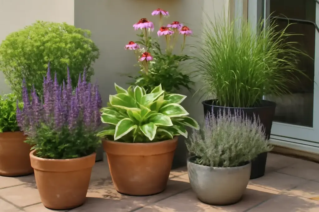 Perenni in vaso per il patio: le varietà che durano anni senza trapiantare