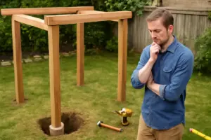 Fondamenta per pergolato in legno: il passaggio che molti saltano e poi rimpiangono