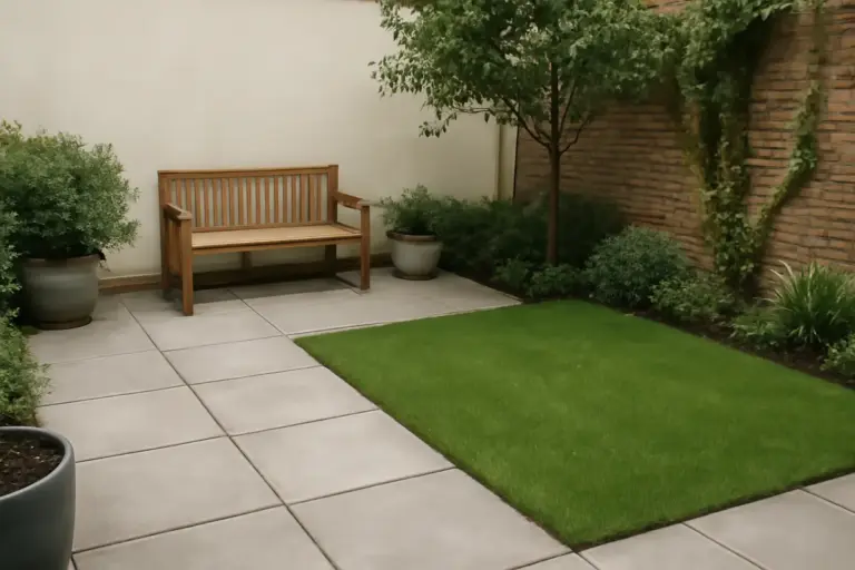 Aree verdi e pavimentate in cortile piccolo: la ripartizione più efficace