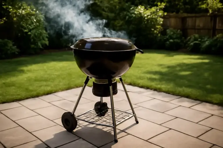 Pavimentazione sotto il barbecue in giardino: quale materiale non scotta né cede
