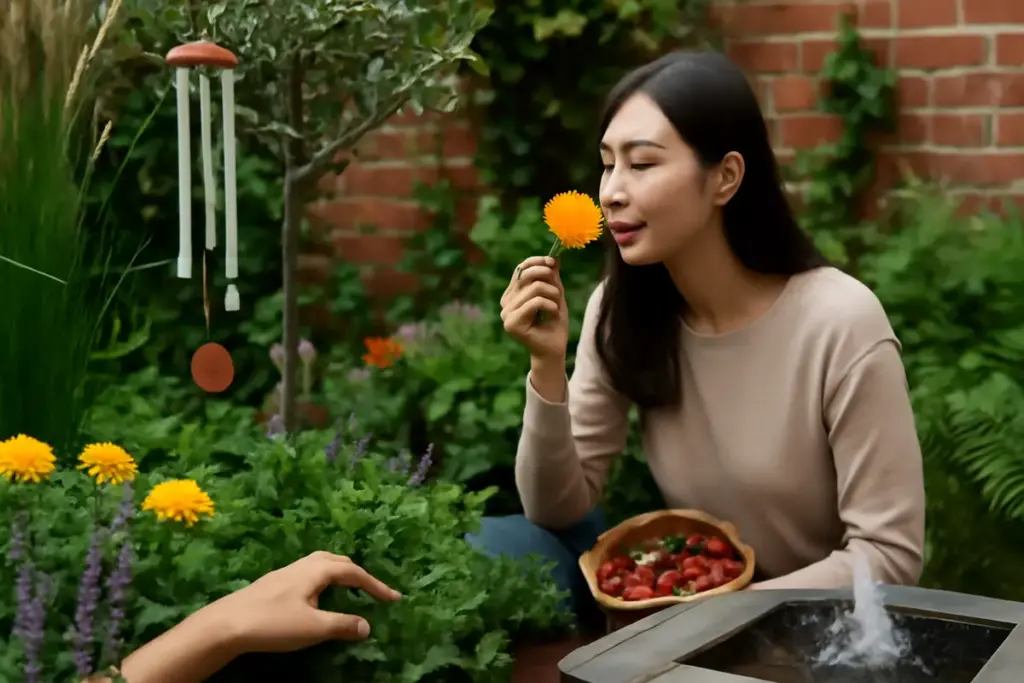 Giardino multisensoriale in spazio piccolo: i sensi che puoi attivare subito