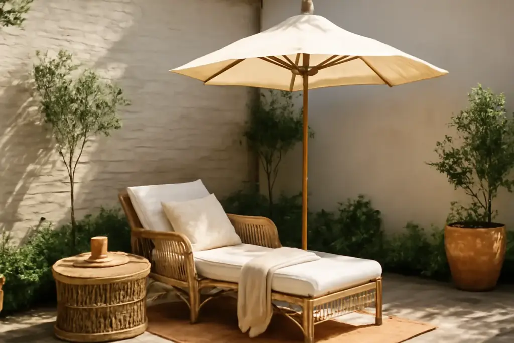 Zona relax in cortile esposta a nord: come renderla confortevole tutto il giorno