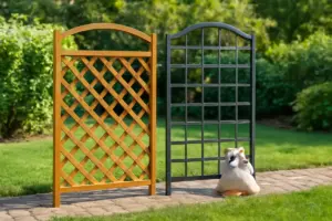Grigliati in legno o metallo per il giardino: la differenza che incide sul costo