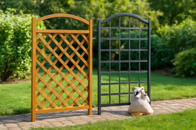 Grigliati in legno o metallo per il giardino: la differenza che incide sul costo