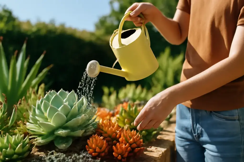 Come innaffiare succulente da esterno in estate: la frequenza che sorprende
